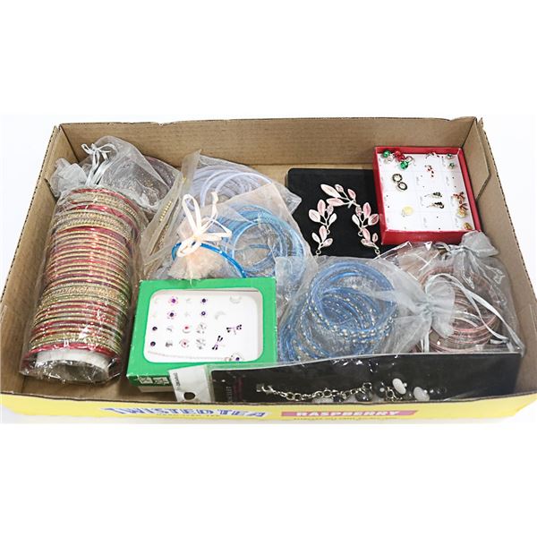 FLAT OF NEW DESIGNER JEWELRY IN PACKAGING