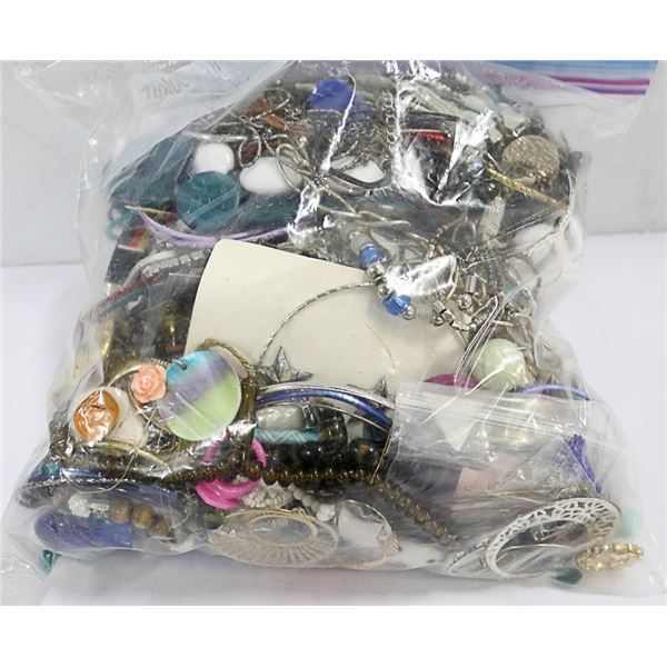 LARGE BAG OF VINTAGE MIXED JEWELRY