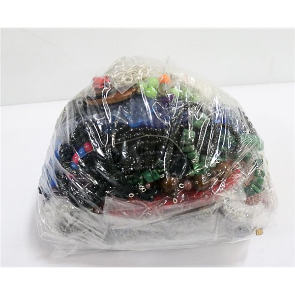 LARGE BAG OF JEWELRY MAKING BEADS & SUPPLIES