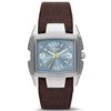 Image 2 : NEW DIESEL BLUE DIAL/ BROWN LEATHER BAND MSRP $249 UNISEX WATCH. JEWELLERY.