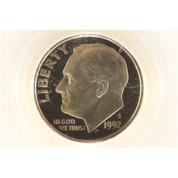 1992-S ROOSEVELT DIME PCGS PR69 DCAM