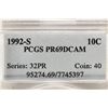 Image 3 : 1992-S ROOSEVELT DIME PCGS PR69 DCAM