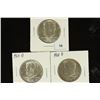 Image 1 : 1964 & 2-1964-D'S 90% SILVER KENNEDY HALF DOLLARS