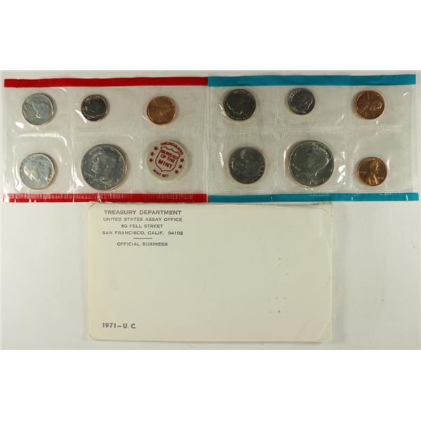 1971 US MINT SET (UNC) P/D/S (WITH ENVELOPE)