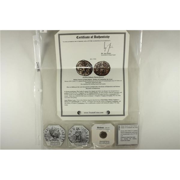 249-329 A.D. HELENA ANCIENT COIN WITH