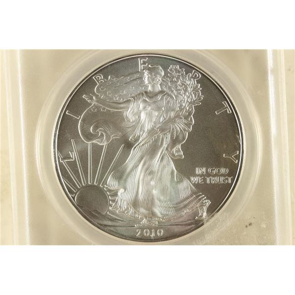 2010 AMERICAN SILVER EAGLE ANACS MS70 1ST DAY