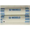 Image 1 : 2-$2 ROLLS OF 2010-P JEFFERSON NICKELS BU