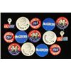 Image 1 : 14 VINTAGE POLITICAL BUTTON / PIN BACKS