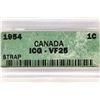 Image 3 : 1954 CANADA ONE CENT STRAP ICG VERY FINE 25