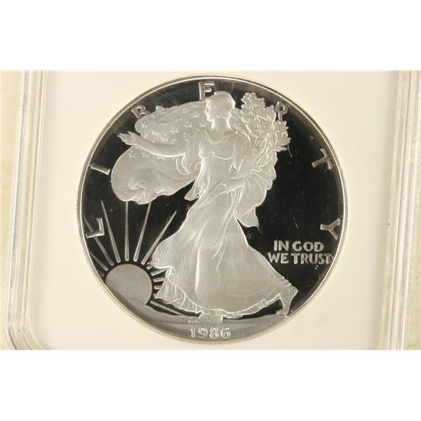 1986-S AMERICAN SILVER EAGLE NGC PF69 ULTRA CAMEO