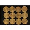 Image 1 : 12 ASSORTED 1'' BRONZE STATE TOKENS