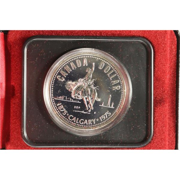 1975 CANADA CALGARY PROOF SILVER DOLLAR