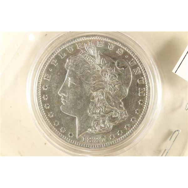 1887-O MORGAN SILVER DOLLAR AU