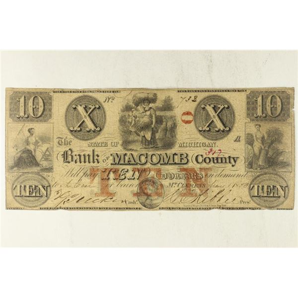 $10 BANK OF MACOMB COUNTY MICHIGAN 18**