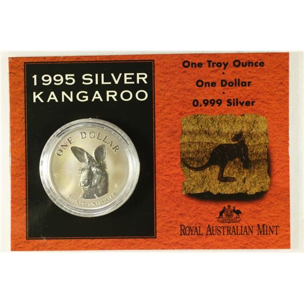 1995 AUSTRALIA KANGAROO SILVER DOLLAR