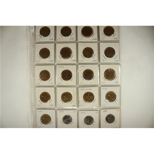 17-1989-1993 CANADA LOON DOLLARS & 3-1989