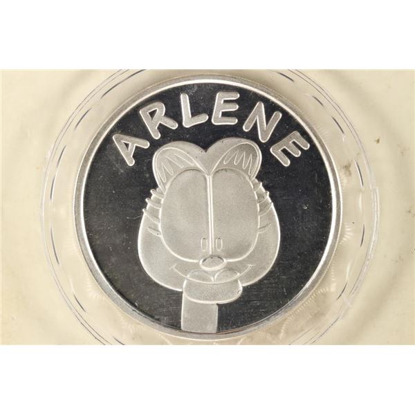 1 TROY OZ .999 FINE SILVER PROOF ROUND "ARLENE"