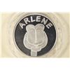 Image 1 : 1 TROY OZ .999 FINE SILVER PROOF ROUND "ARLENE"