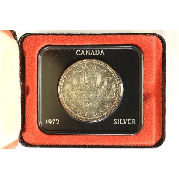 1972 CANADA PROOF SILVER DOLLAR TONED .600 OZ. ASW