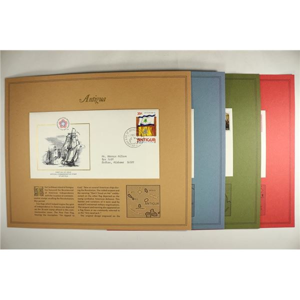 4 ASSORTED 1976 1ST DAY ISSUE ENVELOPES WITH