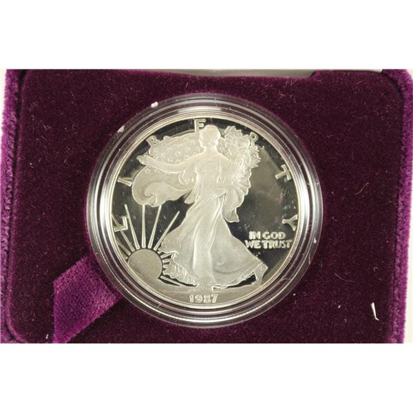 1987-S PROOF AMERICAN SILVER EAGLE