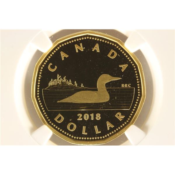 2018 CANADA GILT SILVER DOLLAR FROM THE SILVER