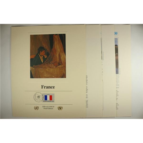 FRANCE FLAGS OF ALL NATIONS OFFICIAL UNICEF PROOF