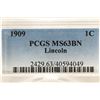 Image 3 : 1909 LINCOLN CENT PCGS MS63BN