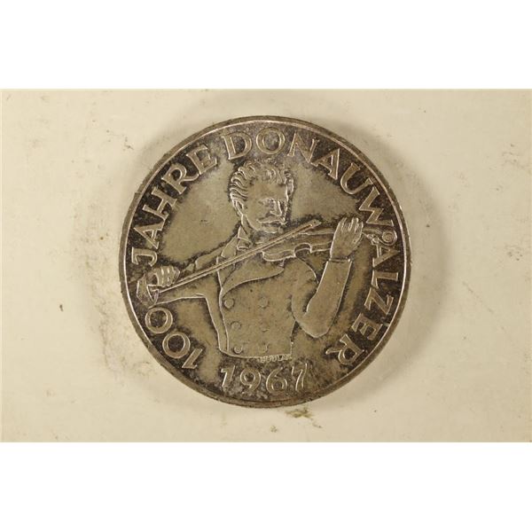 1967 AUSTRIA SILVER 50 SCHILLING CENTENNIAL