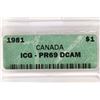 Image 3 : 1981 CANADA  DOLLAR ICG PR69 DCAM