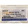 Image 3 : 2016-P AUSTRALIA YEAR OF THE MONKEY SILVER 50 CENT