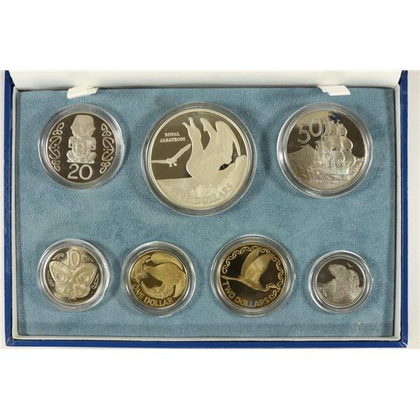 1998 NEW ZEALAND PROOF SET 7 COIN RETAIL $130+