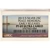 Image 3 : 2013-S SILVER PEACE MEMORIAL QUARTER NGC PF69