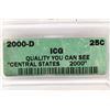 Image 3 : 2000-D MASSACHUSETTS QUARTER ICG SAMPLE SLAB