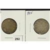 Image 1 : 1910 & 1915 CANADA SILVER 25 CENTS