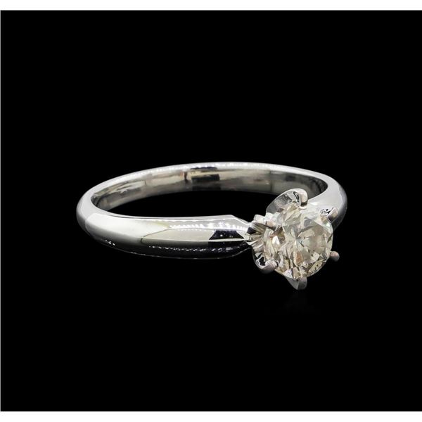 14KT White Gold 0.85 ctw Round Cut Diamond Solitaire Ring