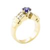 Image 4 : 1.23 ctw Blue Sapphire And Diamond Ring - 14KT Yellow Gold