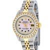 Image 2 : Rolex Ladies 2 Tone MOP Sapphire String Diamond Datejust Wristwatch