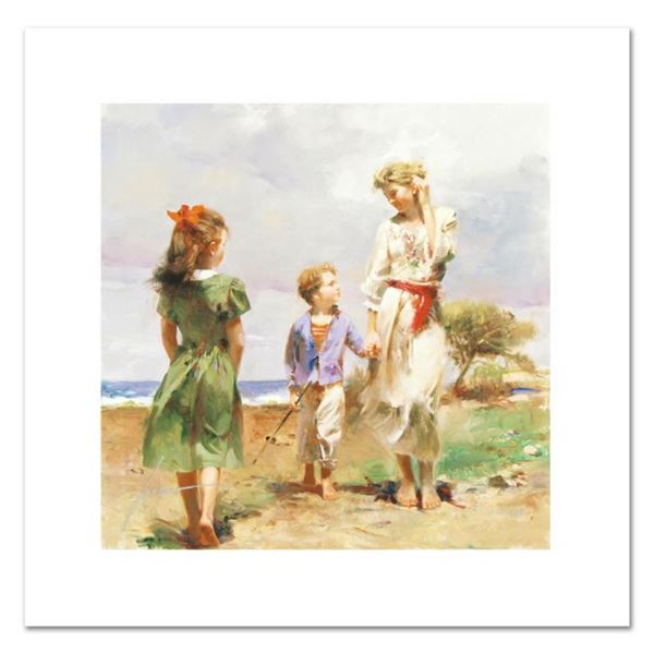 Pino (1931-2010),  Seaside Retreat  Limited Edition on Canvas, Numbered and Hand