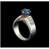 Image 4 : 14KT White Gold 1.92 ctw Tanzanite and Diamond Ring