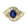 Image 2 : 2.19 ctw Oval Brilliant Blue Sapphire And Diamond Ring - 14KT Yellow Gold