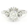 Image 3 : Vintage Platinum 0.68 ctw Round Transitional Diamond Solitaire Ring