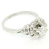 Image 5 : Vintage Platinum 0.68 ctw Round Transitional Diamond Solitaire Ring