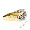 Image 7 : 14kt Yellow Gold 1.10 ctw Prong Set Round Brilliant Diamond 3 Row Band Ring