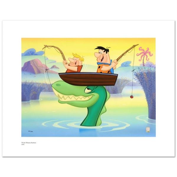 "Fred and Barney Fishing" Limited Edition Giclee from Hanna-Barbera, Numbered wi