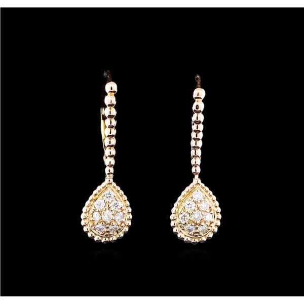 0.33 ctw Diamond Earrings - 14KT Rose Gold