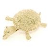 Image 3 : Petite 14K Yellow Gold Amazing Highly Detailed Textured Turtle Brooch Pin