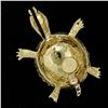 Image 6 : Petite 14K Yellow Gold Amazing Highly Detailed Textured Turtle Brooch Pin