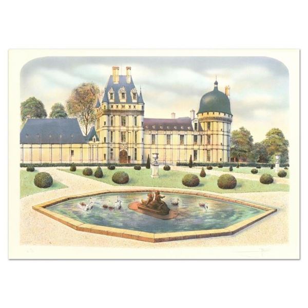 Rolf Rafflewski, "Chateau de Valencay" Limited Edition Lithograph, Numbered and