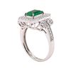 Image 4 : 1.15 ctw Emerald and Diamond Ring - 18KT White Gold